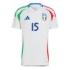 Maglia ufficiale Italia Giorgio Scalvini 15 Trasferta Euro 2024 per Uomo